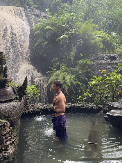 At the water